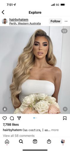 Wedding Soft Waves Hair, Hollywood Curls Blonde, Long Blonde Wedding Hairstyles, Long Hair Wedding Styles With Veil, Blond Bride, Soft Waves Hair, Bride Era