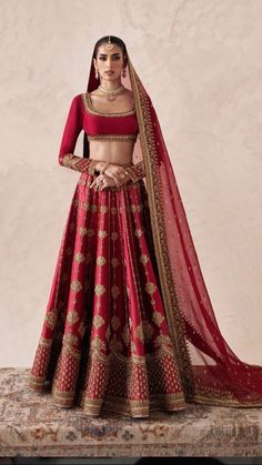 Red Wedding Lehenga, Bride 2024, Jae Suk, Red Bridal Dress, Lehenga Designs Simple, Designer Lehengas