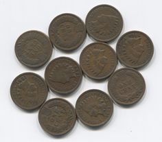 PRICES MAY VARY. Genuine Indian Head Pennies 10 Coins including 2 that are pre 1900 Full Dates Makes a great gift for the new hobbyist Here’s a great way to improve your Indian Head penny collection, or maybe just to get off to a good start. You get TEN (10) full-date coins, including two that are pre-1900! Penny Collection, Coin Collecting Books, Antiques Value, Old Pennies Worth Money, Valuable Pennies, Canadian Coins, Old Coins Worth Money, Rare Coins Worth Money, American Coins