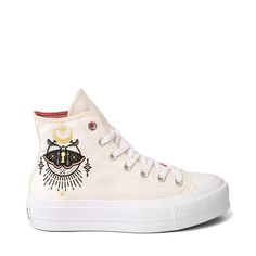 Womens Converse Chuck Taylor All Star Hi Lift Boho Embroidery Sneaker - Egret Embroidery Sneakers, Platform Chucks, Boho Embroidery, New Street Style, Swim Suits, Star Sneakers, Converse Chuck Taylor All Star, Womens Converse