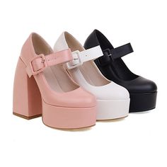 Gender: For WomenStyle: Fashion,KoreanOccasion: Casual,Party/Club,Office/CareerHeel Height: 14cmPlatform Height: 4cmSeason: Spring,Summer,Fall/Autumn,WinterPackage Contents: 1 x Shoes (Pair)Please see our size guide as below, you can choose the size according to your foot length and width. If your foot is a little wide and thick, we suggest you choose 1 size larger.Size Guide:28 = foot length 18.5-19cm (Foot width=6.5-7cm)29 = foot length 19-19.5cm (Foot width=7cm)30 = foot length 19.5-20cm (Foo New Trend Shoes, Korean Heels, Doudoune The North Face, Platform High Heel Shoes, Skirt And Sneakers, Womens Chunky Heels, Super High Heels, Platform Heels Chunky, Chunky Heels Sandals