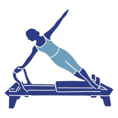 a person on a treadmill with their arms in the air and one leg up