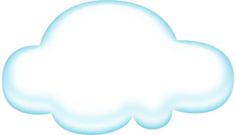 a blue cloud with white clouds in the sky on a white background for your text or image