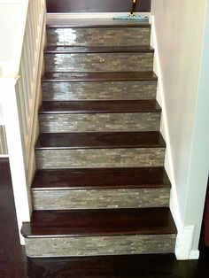 the stairs in this house have been cleaned and sealed with wood flooring glues