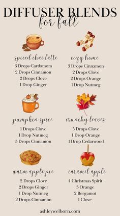 Home Diffuser Blends, Home Diffuser, Fall Essential Oils, Fall Diffuser Blends, Spiced Chai, Essential Oil Combinations, Essential Oil Diffuser Blends Recipes