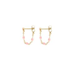 Gigi Clozeau - Classic Gigi Baby Pink earrings, Yellow Gold Gold And Pink Jewelry, Gold Snake Jewelry, Gold Silver Necklace, Fantasy Earrings, Bracelets Ideas, Preppy Jewelry, Engagement Earrings, Pirate Treasure, Vintage Jewelry Necklace