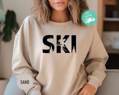 "Ski Sweatshirt, Snowboarding Shirt, Winter Sports, Skiing Shirt, Skier Gifts, Winter Sweatshirt, Unisex Shirt, Ski Gifts, Ski Trip Shirt !! STEPS FOR ORDERING !! 1) Please review ALL photos included. 2) Select your T-Shirt color and T-Shirt size from the drop down options. 3) Type your text/design color in the personalization box. 4) Choose Your Quantity. 5) Click ADD TO CART. You may go back to add more items to your cart by following Steps 1-5. 6) Please click the \"Proceed to Check Out\" button. 7) During check out, you may type any note/request to the seller in the box.  !! IMPORTANT INSTRUCTIONS !! - All shirts are retail / standard fit. Please make sure to check our Size Chart in the Pictures before you place your order.  - Since all shirts are custom made for each customer, I unfor Sarcastic Christmas Shirt, Goofy Shirt, Funny Science Shirts, Winter Designs