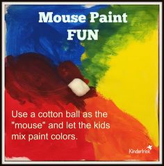 a poster with the words mouse paint fun on it