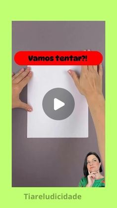 two hands holding up a piece of paper with the words vamos tentar on it