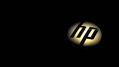 the hp logo is lit up in the dark