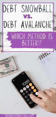 a person using a calculator on top of a desk with money and notes