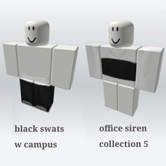 three different types of black and white characters