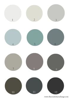 the different shades of gray and white are shown in this color scheme, which is also available