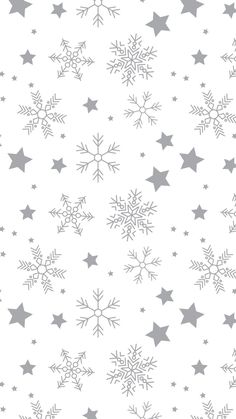 snowflakes and stars on a white background