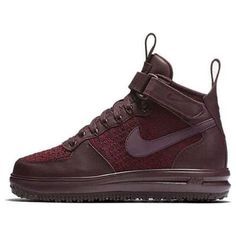 (WMNS) Nike Lunar Force 1 Flyknit Workboot 'Deep Burgundy' 860558-600 (SNKR) Nike High-top Winter Boots, Nike Lunar Force, Nike Lunar, Mens Nike Shoes, Deep Burgundy, Stylish Sneakers, Types Of Shoes, Sneakers Fashion, Perfect Pair