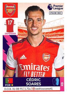 a soccer card with a man on it's back and the name of his team