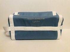 DOLCE & GABBANA LIGHT BUE ZIPPERED pouch , Toiletry, Travel Bag  | eBay Blue Pouch Cosmetic Bag, Functional Blue Pouch Cosmetic Bag, Blue Rectangular Functional Pouch, Functional Blue Rectangular Pouch, Functional Blue Pouch With Zipper Closure, Blue Travel Pouch With Zipper Pocket, Light Blue Zipper Pouch Bag For Travel, Blue Rectangular Pouch With Zipper Closure, Light Blue Travel Bag With Zipper Pouch