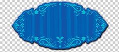 an ornate blue frame on a transparent background