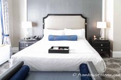 How To Make Your Bedroom Look More Expensive Hotel Look Bedroom, Large Headboard, Luxury Hotel Room, Transitional Bedroom, Get Out Of Bed, Luxury Bedroom Master