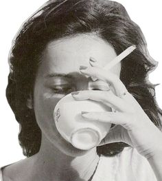 A Coffee, Coffee Cup, A Woman, Black And White, Coffee, White, Black