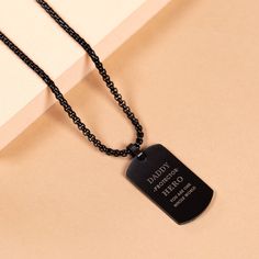 Not only do we offer meaningful gifts for her, we also have great gifts for him! This Silver Brushed Tag Necklace includes a 26” Silver Stainless Steel 3mm Cube Chain and is inscribed with a heartfelt message: “Daddy, Protector, Hero. You are our whole world.” This necklace makes the perfect gift for Father’s Day, his birthday or any other special occasion. It’s truly a gift he’ll cherish forever!