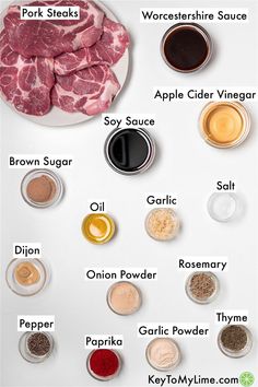 the ingredients to make an apple cider vinegar recipe on a white table with text overlay