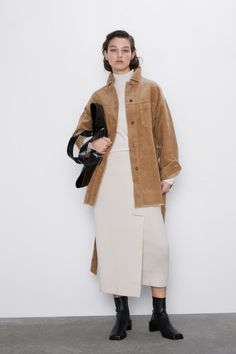 Corduroy Overshirt, Corduroy Top, Faux Leather Pants, Jacket Tops, Leather Pants, Normcore, Faux Leather, Zara