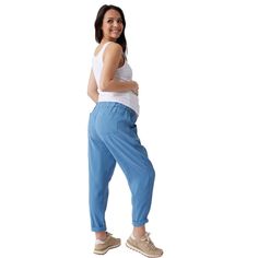 The ‘it girl’ pants of your pregnancy. Woven together in a lightweight fabric, these drapey ankle pants feature a tapered silhouette, oversized pockets, and an adjustable stretchy waistband to grow with you, trimester to trimester. Size down for a less slouchy look! Everyday Cropped Leg Pull-on Pants, Everyday Pull-on Cropped Pants, Baggy Cropped Leg Bottoms For Everyday, Maternity Pants With Elastic Waistband, Casual Maternity Pants With Relaxed Fit, Casual Relaxed Fit Maternity Pants, Casual Maternity Bottoms For Spring, Spring Casual Maternity Bottoms, Casual Cotton Bump Friendly Bottoms