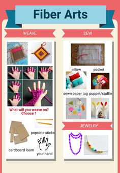 a poster with different types of crafts and instructions to make them in the shape of hands