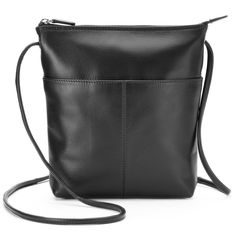 ili Leather Crossbody Bag | Kohls Handbag Leather, Purse Crossbody, Bags Black, Leather Crossbody Purse, Mens Accessories Fashion, Leather Tassel, Fashion Essentials, Stylish Accessories, Fashion Handbags