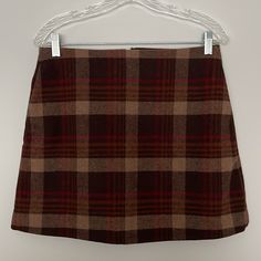 Uniqlo Women’s Wool Blend Skirt Plaid Dark Brown With Side Pockets Zipper Back Closure With Clasp Fully Line Inner Materials; 67% Polyester, 33% Wool, Polyester Lining Size 8 Made In China New With Tag Heck Pictures For Additional Measurements Uniqlo Women, Plaid Mini Skirt, Wool Skirts, Uniqlo, Dark Brown, Wool Blend, Mini Skirt, Womens Skirt, Mini Skirts