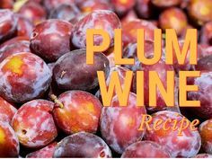 plum wine recipe with the words plum wine