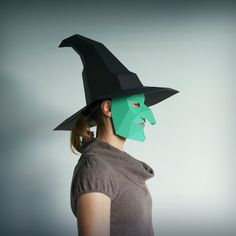 Magic Hat - For witches World Book Day Outfits, Witch Mask, Low Poly Mask, Surviving In The Wild, Magic Hat, Enchanted Evening, Mask Template, Witches Hat, Children's Mask