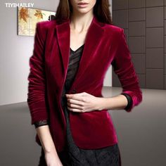 Enrich your shopping list wisely at SolaceConnect.com. Fashion Turn Down Collar Long Sleeve Velvet Coat Women Plus Size S-10XL Jacket Customer Made #jacketstyle #chicjackets #jacketseason #Womenjackets #jackets #Womensjackets #jacketsale #fashionjackets #ladiesjackets #jacketshop Velvet Coat Women, Velvet Jackets Women, Slim Jacket, Plus Size Suits, Look Formal, Velvet Coat, Velvet Jacket, Formal Looks, Print Jacket