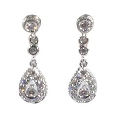 Penny Preville ladies Diamond Earring 18k White Gold Diamond 0.59 carat total weight E4010W Diamond Earrings For Women, Diamond Earring, Antique Diamond, Diamond Gemstone, White Gold Diamonds, Diamond Jewelry, Vintage Designs, Gold Diamond, Vintage Antiques