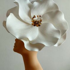 Large white anemone fascinator with gold beads and crystals.Designer accessory in vintage style will make your look more sophisticated and romantic. Ideal for a wedding. Wedding hair accessories with flowers that will never fade.A luxurious flower on the head of 13 inches will emphasize and complement the sophisticated image of a lady at an important event.A floral hat with a universal clasp that can be worn on a headband or on a clip, it can also be an elegant brooch for a suit. Care: Careful s Boho Fascinator, Luxury Flower Fascinator For Party, Couture Hats Headpieces, Flower Hat, Luxury Flower Shaped Fascinator For Women, High Tea Hats, Luxury Flower-shaped Headpieces For Parties, Unique Fascinators, Elegant Flower-shaped Fascinator For Weddings