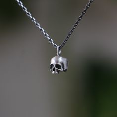 Tiny Skull Pendant925 Oxidized Silver Minimalist Skull - Etsy Classic Sterling Silver Skull Jewelry, Minimalist Skull Jewelry Gift, Tiny Necklace, Winter Jewelry, Mini Mini, Skull Necklace, Skull Pendant, Oxidized Silver, Silver Man