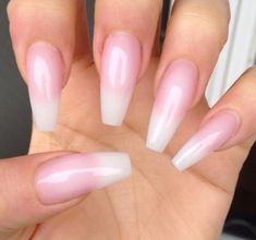 SOOO clean and classy!!! Nails Ballerina, Nails Polish, Ballerina Nails, Pink Acrylic, Get Nails, Pink Acrylic Nails, Nail Shapes, Manicure E Pedicure