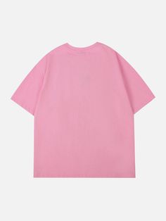 TALISHKO™ - Vintage Distressed Butterfly Graphic Tee Oversized Pink T-shirt For Streetwear, Trendy Solid T-shirt With Graphic Print, Oversized Pink Graphic T-shirt, Oversized Pink Top With Graphic Design, Butterfly Graphic Tee, Chic Summer Outfits, Urban Landscapes, Butterfly Graphic, Pink M