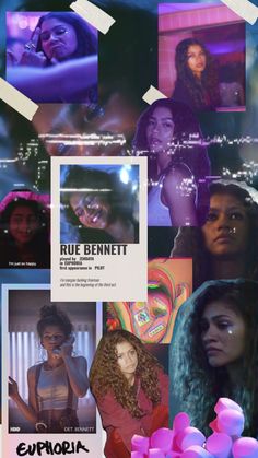 a collage of photos with the words true bennet and images of women in different colors