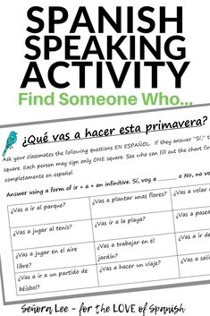 spanish speaking activity for kids to learn how to use the words and phrases in their language