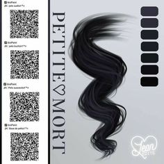 the front and back side of a hair salon card with qr code on it