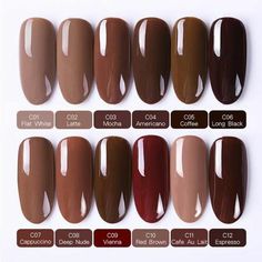 Kutek Disney, Nagellack Trends, Gel Set, Gel Nail Colors, Beginners Knitting, Brown Nails