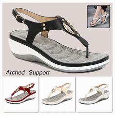 Summer Beach Solid Color Flip Flops For Women Clip Toe Ladies Shoes Arch Support Sandals, Flip Flops For Women, Muscle Imbalance, Affordable Shoes, Walking Sandals, Posture Correction, Tap Dance, Ladies Shoes, Beach Sandals