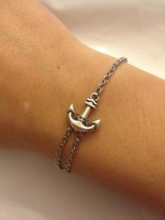 love Anchor Tattoos, Anchor Bracelet, Diy Schmuck, Bijoux Diy, Girly Things, Jewelry Inspiration, Lilly Pulitzer, Diy Jewelry, Silver Chain