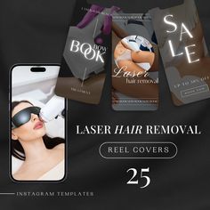 an advertisement for laser hair removal