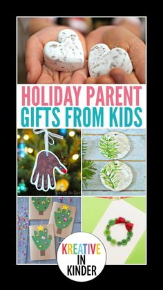 holiday parent gifts from kids with text overlay