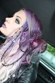 Love. Love. Love. Styl Goth, Long Ombre Hair, Butter Blonde, Makeup Kawaii, Hair Color Pastel, Awesome Hair, Pastel Hair, Rocker Chic