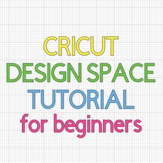 the words cricut designs space are in different colors and font on a white background