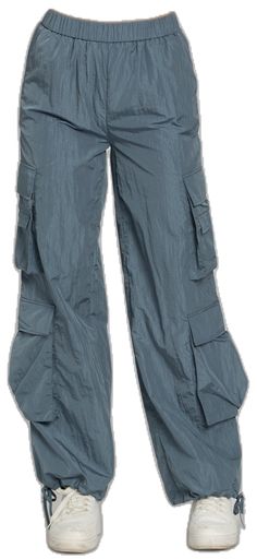 Trendy Outdoor Bottoms With Multiple Pockets, Versatile High-waisted Parachute Pants With Cargo Pockets, Trendy Cargo Bottoms For Outdoor, Trendy Outdoor Pants With Cargo Pockets, Trendy Bottoms With Cargo Pockets For Outdoor, Trendy Cargo Pocket Bottoms For Outdoor, Trendy Outdoor Bottoms With Cargo Pockets, Trendy Nylon Cargo Pants, Trendy Cargo Pants With Multiple Pockets For Outdoor